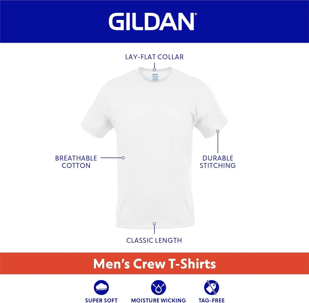Gildan 6-Pack Cotton Crew T-Shirts