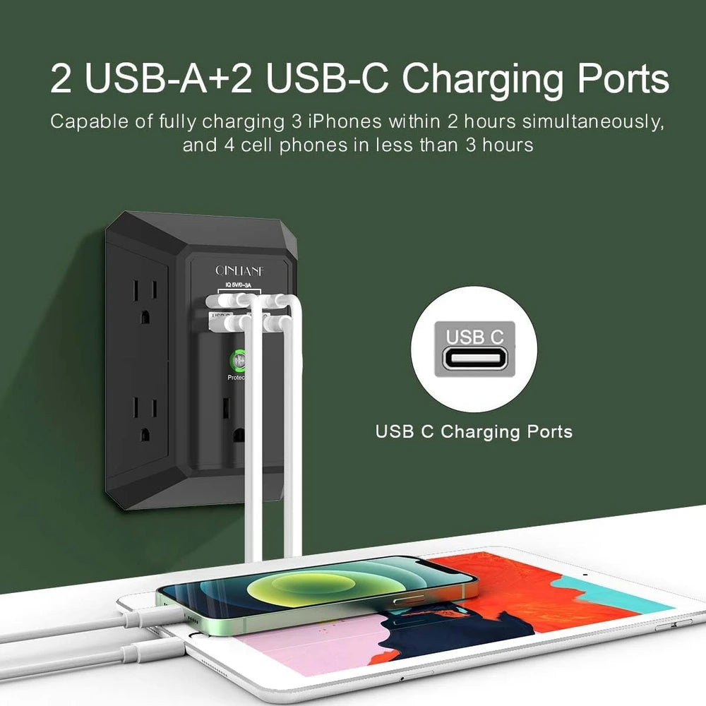QINLIANF 5-Outlet Surge Protector