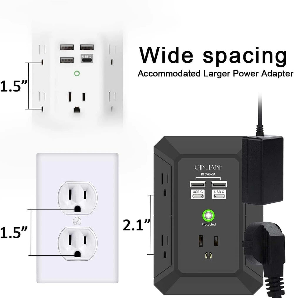 QINLIANF 5-Outlet Surge Protector